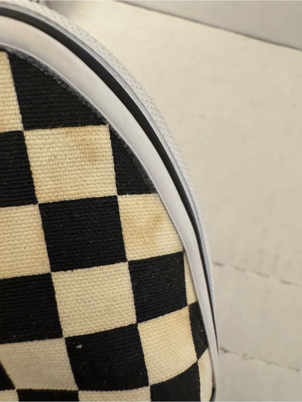 Vans Classic Slip-On Black & Cream Checkerboard Sneakers Size [SIZE 8 women-] - Picture 8 of 9